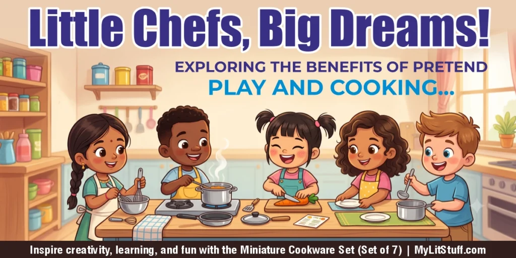 1. Dollhouse kitchen-க்கான 7-piece Miniature Cookware Set